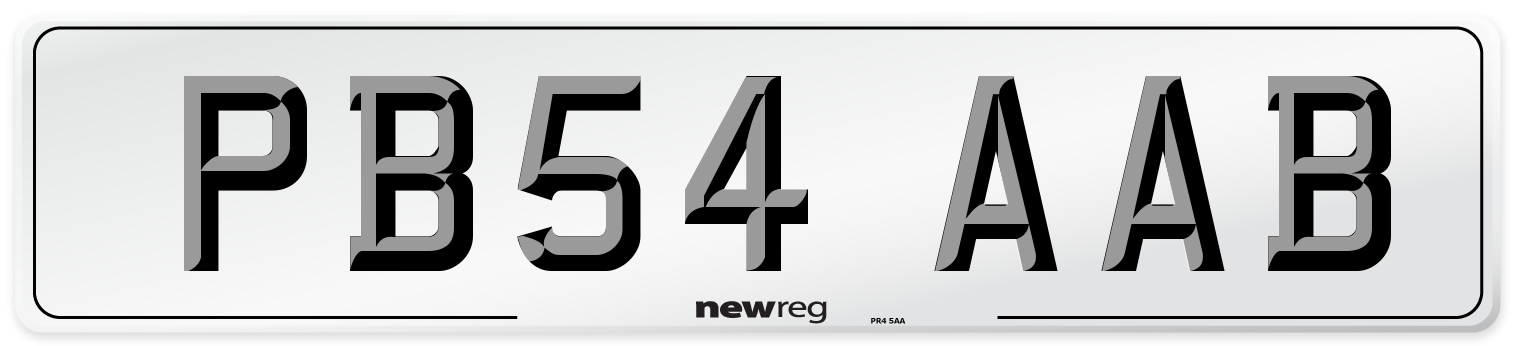 PB54 AAB Number Plate from New Reg